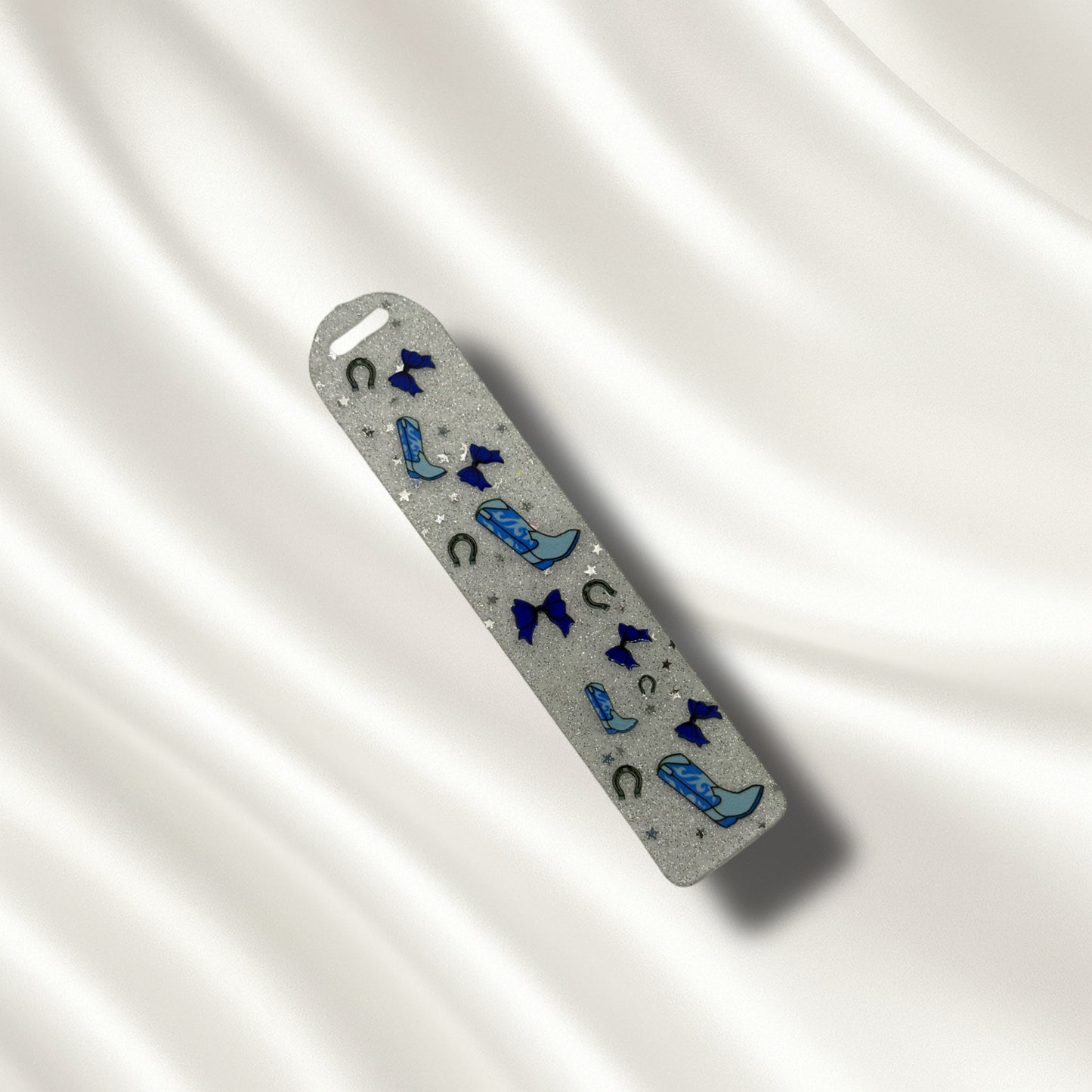 Blue Cowgirl Acrylic Bookmark