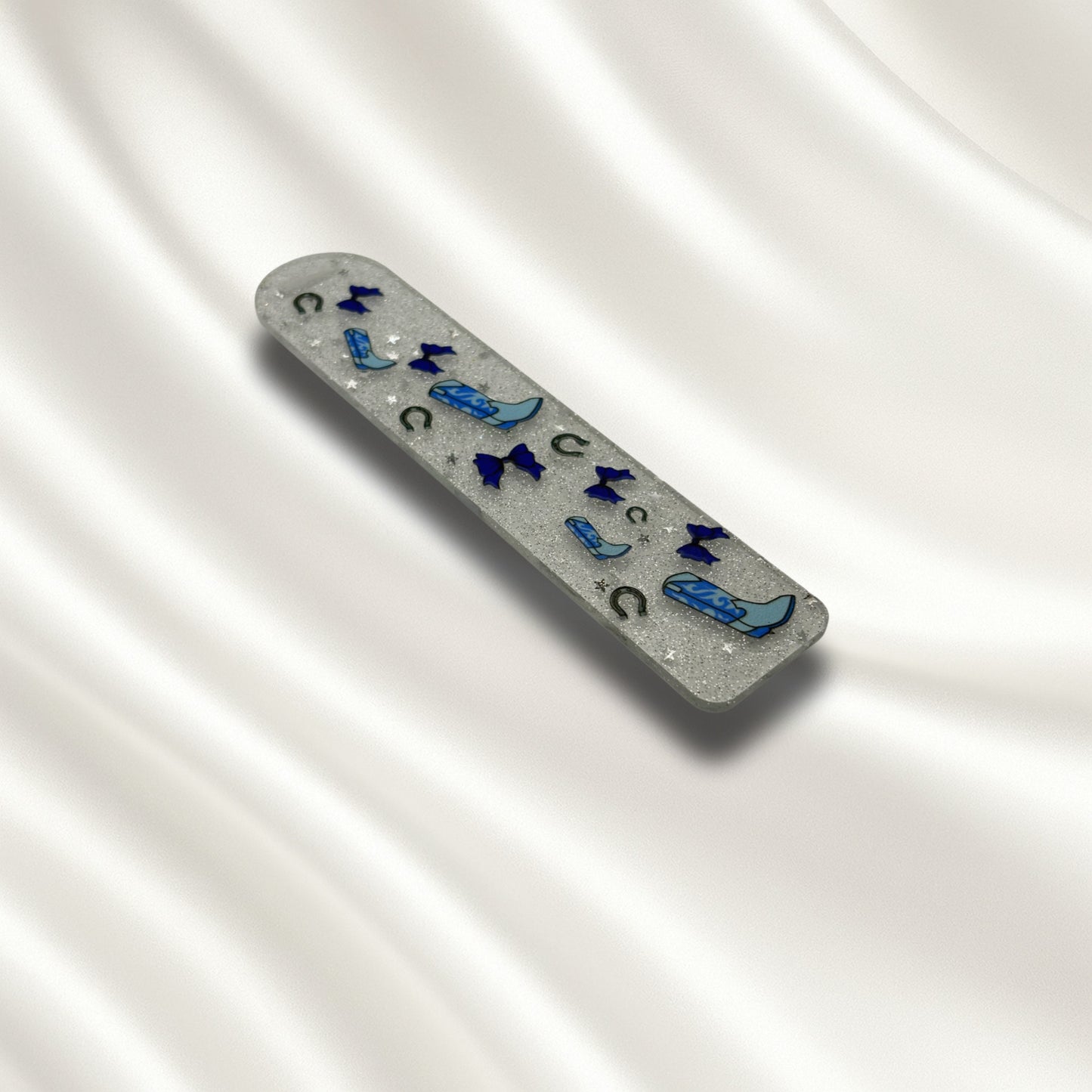 Blue Cowgirl Acrylic Bookmark