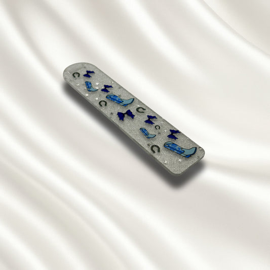 Blue Cowgirl Acrylic Bookmark