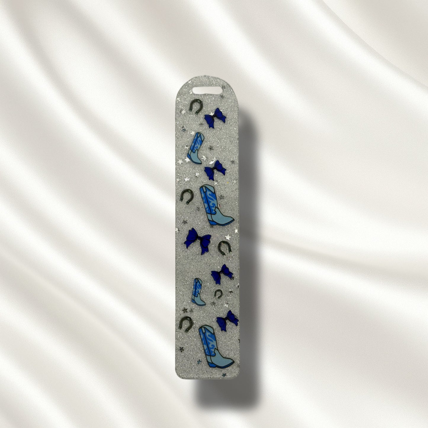 Blue Cowgirl Acrylic Bookmark